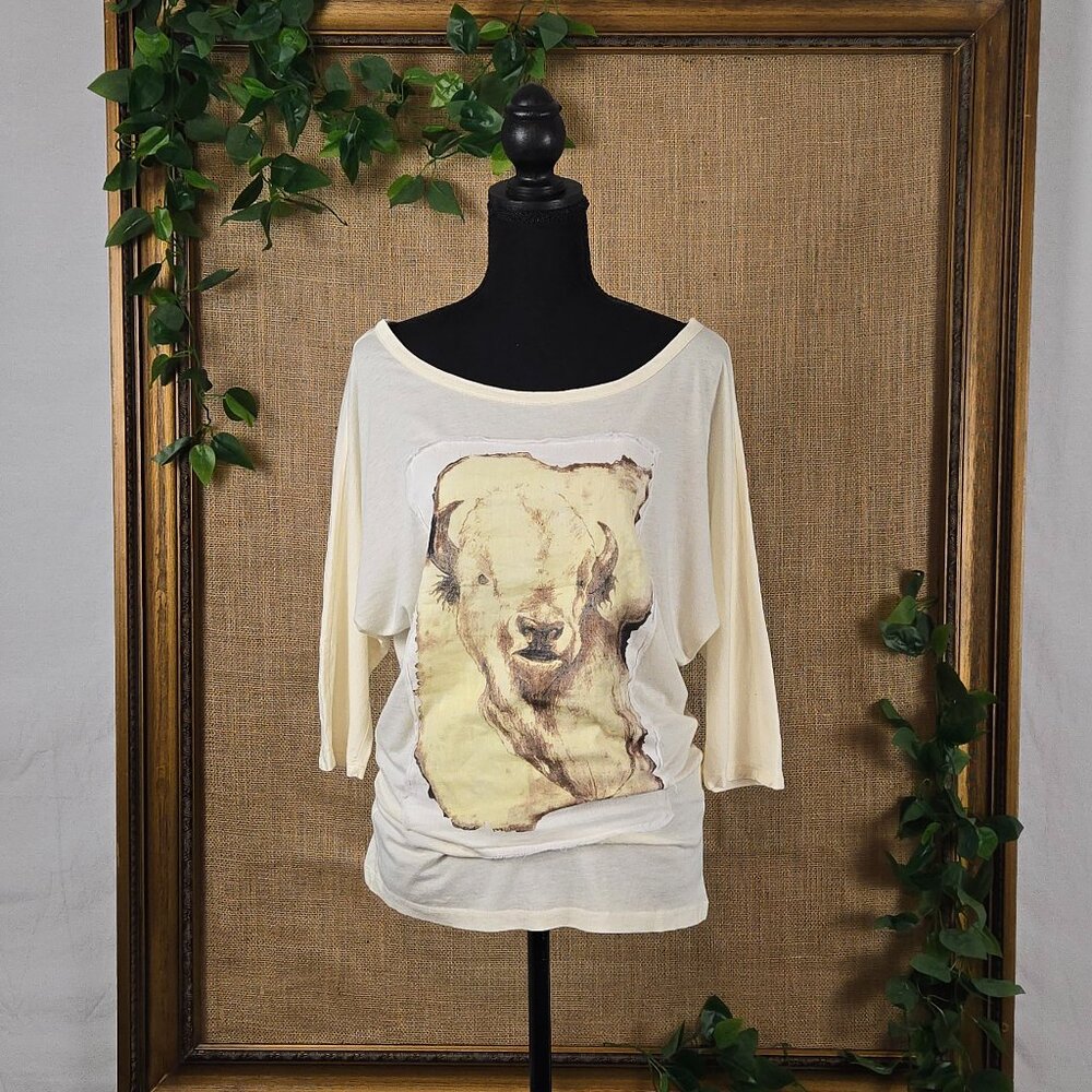 Andrew Charles Bison 3/4 Sleeve T-Shirt